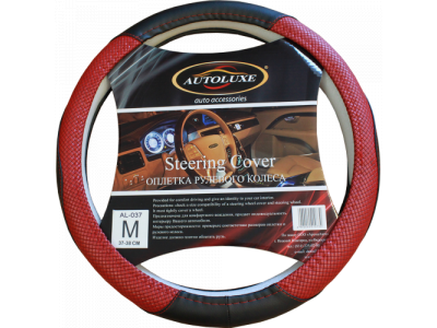 Оплетка д/руля AL-037 (красн.) M