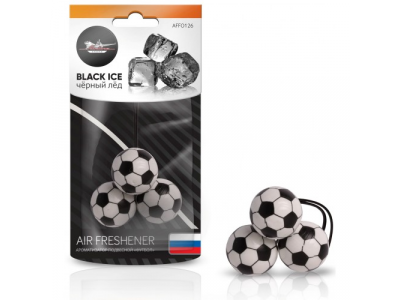 Ароматизатор подвесной Футбол черный лед
