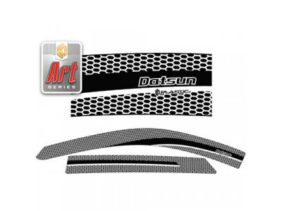 Ветровики дверей (Серия "Art" белая) Datsun mi-DO 2015–н.в.