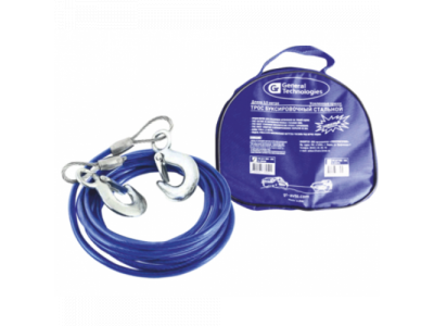 Трос буксировочный металлический General Technologies 10т 10мм с крюками