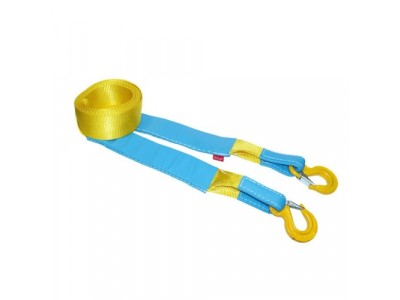 Ремень буксировочный эластичный 6 т 5 м серия "Стандарт" Крюк/Крюк, Tplus