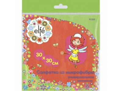 Салфетка универс. из микрофибры оранж. 300*300 мм//Elfe