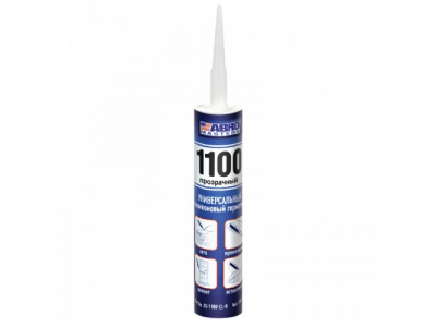 Герметик силиконовый 1100 ABRO MASTERS (прозрачный), 280 мл