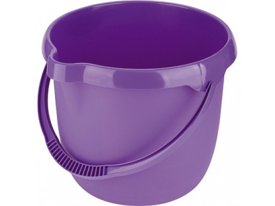 Ведро пластмассовое круглое 12л, фиолетовое //ТМ Elfe /Россия