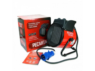 Тепловая электрическая пушка ТЭПК-5000K (керам.нагревательный элемент,круглая) Ресанта