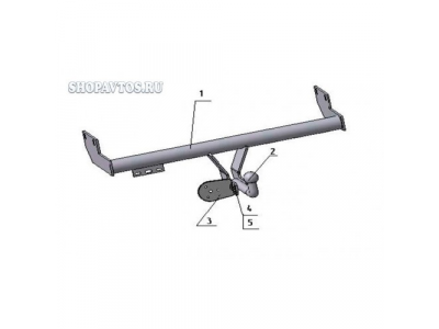 Фаркоп на Hyundai Porter фургон 2005-2007гг.