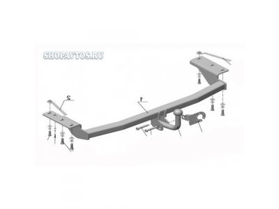 Фаркоп на Toyota Corolla универсал 2002-2007гг.