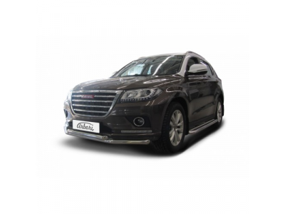 Защита переднего бампера Arbori d57+d57 HAVAL H2 2014-