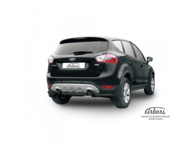 Защита заднего бампера Arbori d57 черная FORD KUGA 2008-2013