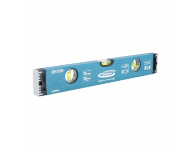 Уровень алюминиевый, 400 мм, усиленный с ударопрочными заглушками, 3 глазка// GROSS