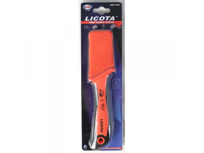 Нож электрика для снятия изоляции VDE 1000В, с пяткой