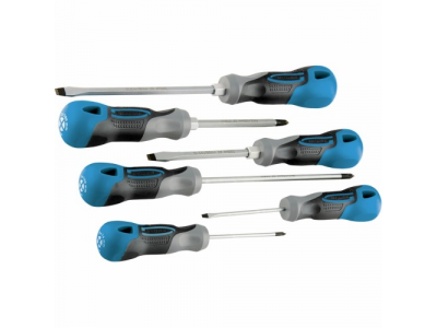 Набор отвёрток 6 шт, S2, трехкомпонентная рукоятка//GROSS
