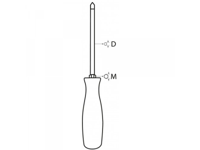 Отвертка с узким жалом для электрики SL3.2, 100 мм