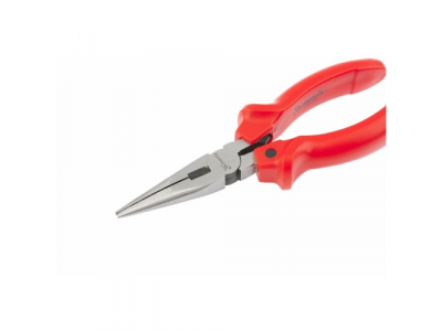 Длинногубцы, Standard, 180 мм, прямые шлифованные, пластмассовые рукоятки// MATRIX