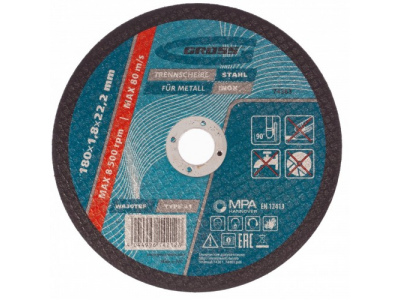 Круг отрезной по металлу, 180 х 1,8 х 22,2 мм Gross
