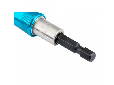 Адаптер для бит с держателем и двойным магнитом,1/4"//GROSS