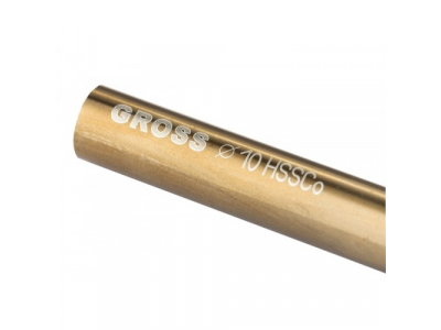 Сверло спиральное по металлу, 10 мм, HSS-Co GROSS