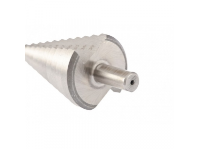 Сверло ступенчатое, 4-6-9-12-15-18-21-24-27-30-33-36-39 мм, Р6М5, трехгранный хвостовик Барс