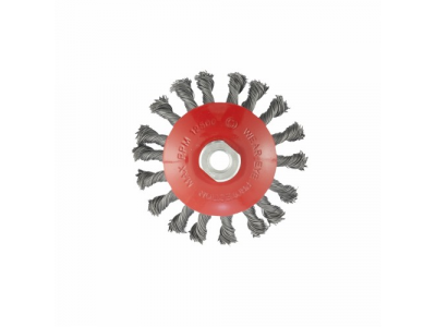 Щетка для УШМ, 115 мм, М14, "тарелка", крученая проволока 0,5 мм// MATRIX