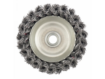 Щетка для УШМ, 100 мм, М14, "чашка", крученая проволока 0,5 мм// MATRIX