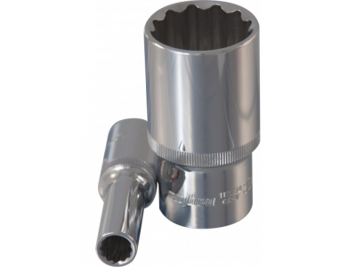 Головка торцевая 12 гранная глубокая 1/2"DR 12мм., Ombra 112212