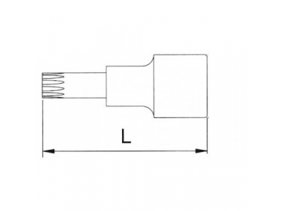 Головка торцевая с вставкой spline 1/2" M8 L=55мм