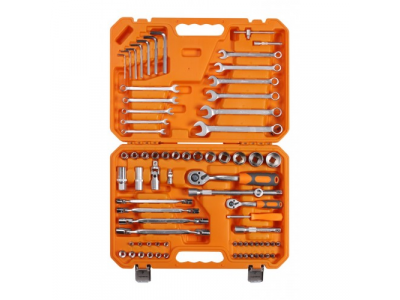 Набор инструментов универсальный 76 предметов + фонарь, пласт.кейс