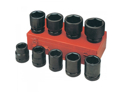Набор ударных головок 1" 9пр. 27-50мм