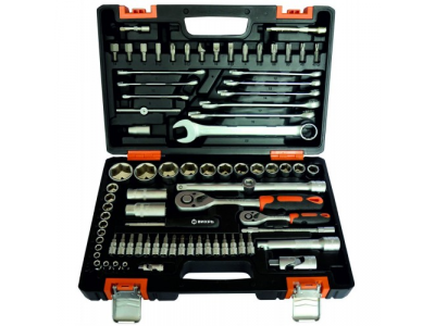 Набор инструментов, 1/2" , 1/4" , CrV, пластиковый кейс 82 предм