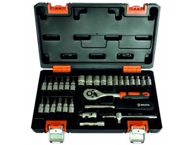 Набор инструментов, 1/4" , CrV, пластиковый кейс 29 предм