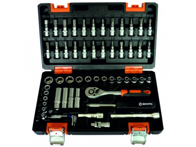 Набор инструментов, 1/4" , CrV, пластиковый кейс 57 предм