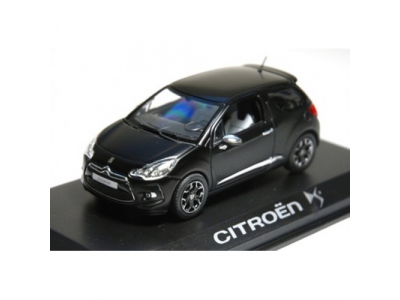 Модель автомобиля Citroen DS3, Matt Black, Scale 1:43, артикул DNR0155275