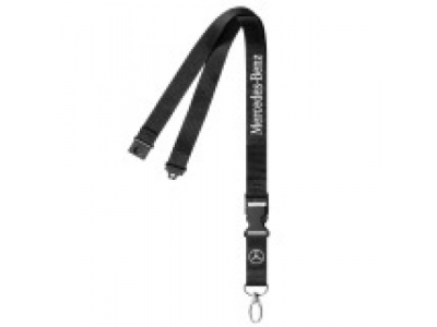 Шнурок с карабином для ключей Mercedes-Benz Classic Star Lanyard, Black 2017