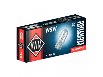 Лампа накаливания AWM W5W 12V 5W (W2.1x9,5d)