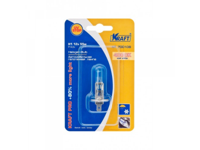Автолампа H1 12v55w (P14,5s)KraftPro+80%more light
