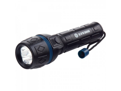 Фонарь светодиодный, ударопрочный корпус, влагозащищённый, 3 ярких светодиода, 2хАА// Stern