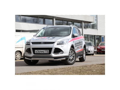 Защита переднего бампера труба d60/42 Premium двойная,Ford Kuga 2013-, FKUG.48.1725