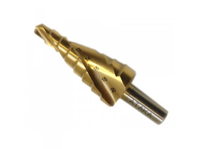 Сверло по мет. ступ. 6-18мм*7ступ. титан бокс профи Атака